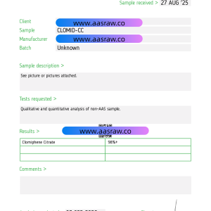 AASraw Clomiphene citrate  Powder Janoshik HPLC 20250827.png.png