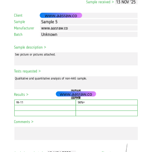 AASraw YK-11 Powder Janoshik HPLC 20251113.png