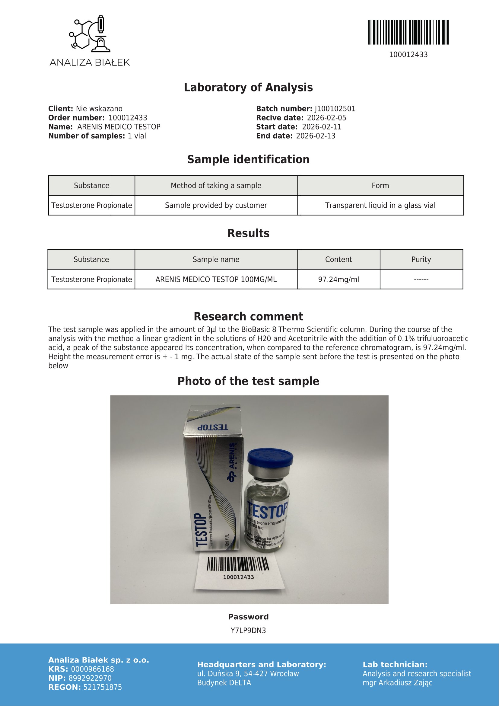 Arenis Medico Testop Testosterone Propionate 100mg.jpg